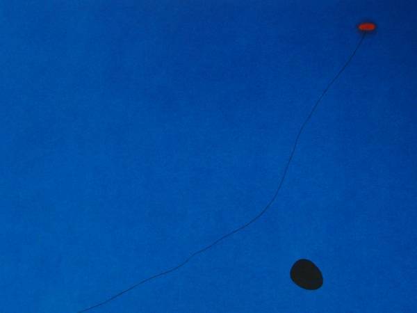Joan Miro, BLUE III, Rare art book, New frame included, choco/5, Painting, Oil painting, Abstract painting