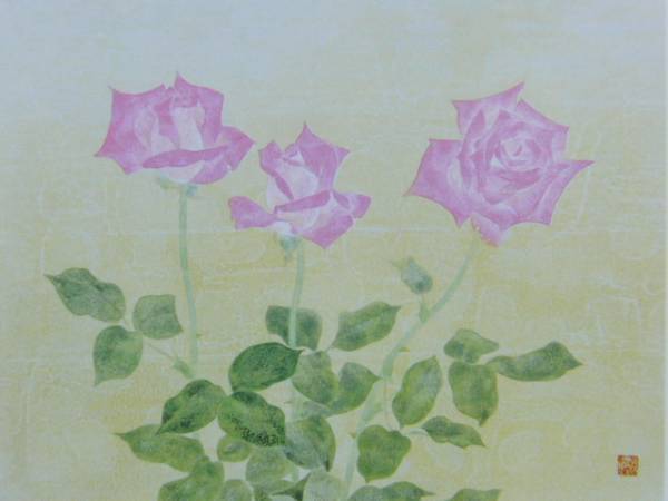 Junichi Hayashi, Rose, Extremely rare framing plate, Newly framed ara, Painting, Oil painting, Nature, Landscape painting