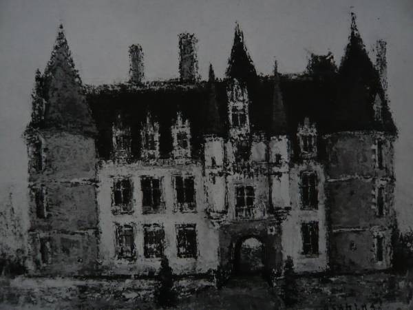 Castillo Takashi Asahina de Maintenon Razonado Buen estado Nuevo con marco nz ara, cuadro, pintura al óleo, Naturaleza, Pintura de paisaje