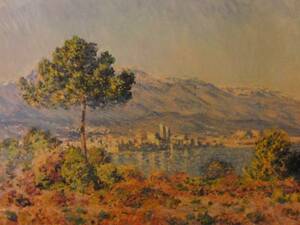 モネ 、ノートルダム高原から眺めたアンティーブ、画集画、額付、絵画 送料無料 ara