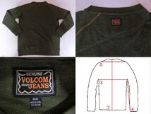 USA購入 人気サーフ系アメカジブランド【VOLCOM】ボルコム【VOLCOM JEANS】 ポケット付 スウェットトレーナーUS Mサイズ グリーン_画像3