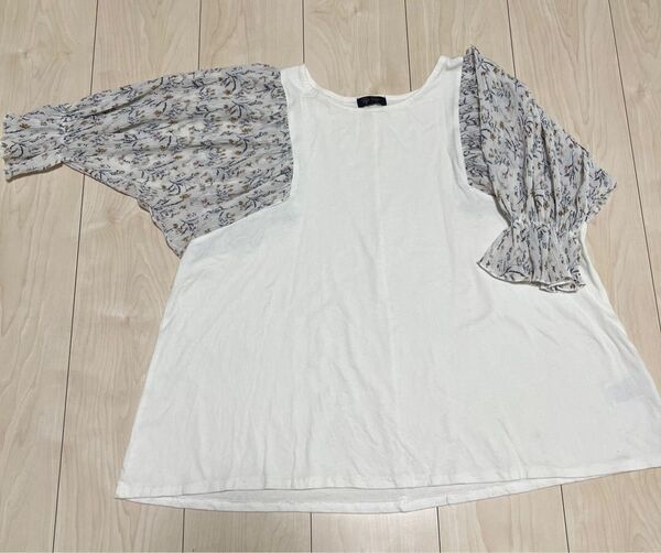 tip top ブラウス 花柄 シアーシャツ Tシャツ