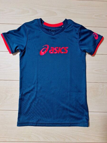 アシックス 半袖 Tシャツ ネイビー/ピンク size140