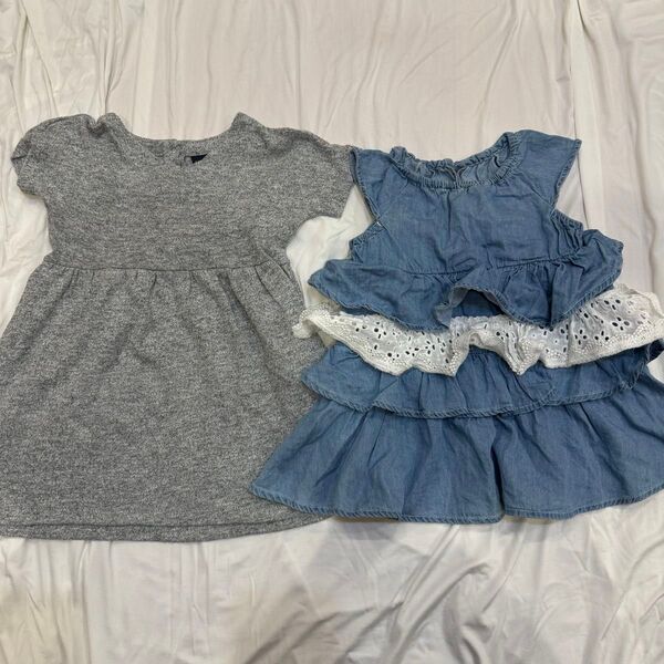 まとめ売り ワンピース 2点セット 80 ベビー 女の子 夏服 ベビー服