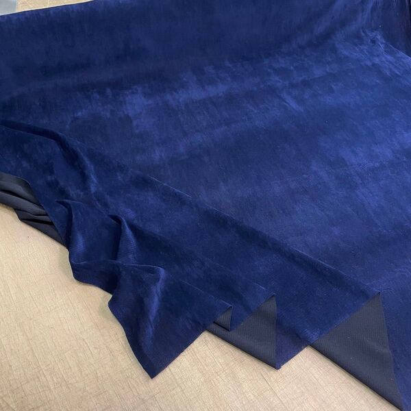ベロアパワーネット ネイビー 105cm巾×1m チュールニット ベルベット