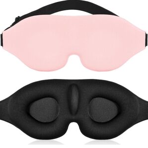 新品未使用品 CORKAS アイマスク 睡眠 旅行 軽量 ピンク レディース 睡眠の質をあげるアイマスク