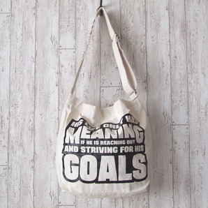 プリント キャンバスショルダートート GOALS
