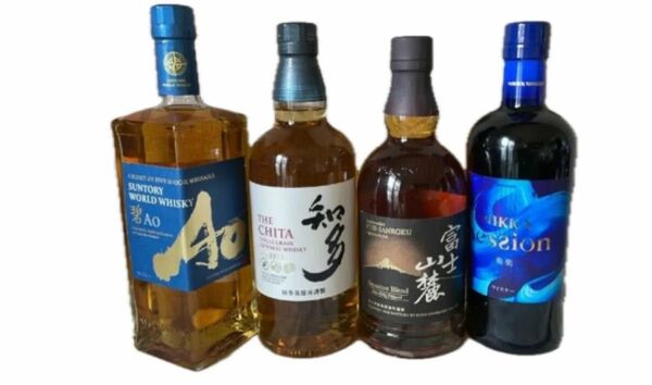 知多 、富士山麓 、碧 、ニッカセッション 各1本 700ml