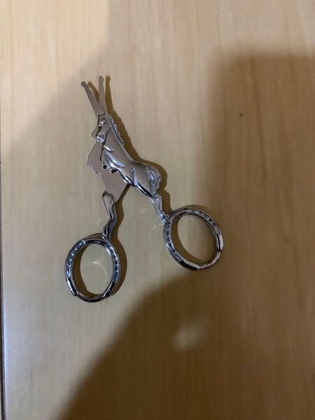 鼻毛切るはさみ ユニコーン 一角獣 幻獣 馬 レトロ シルバー