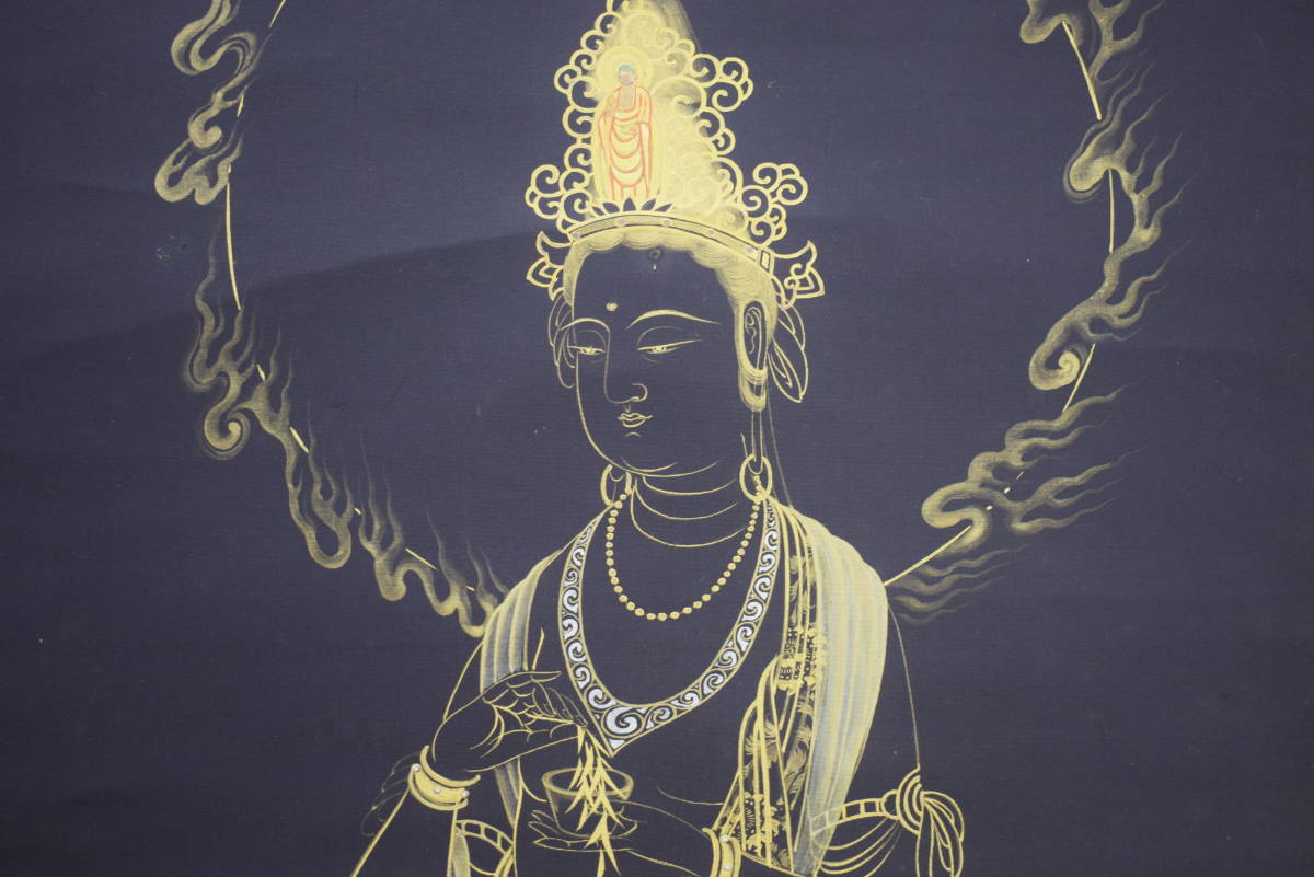 [Authentic] //Haruaki Ichihara/Holy Kannon Bodhisattva/Holy Kannon/Hoteiya Hanging Scroll HG-720, Painting, Japanese painting, person, Bodhisattva