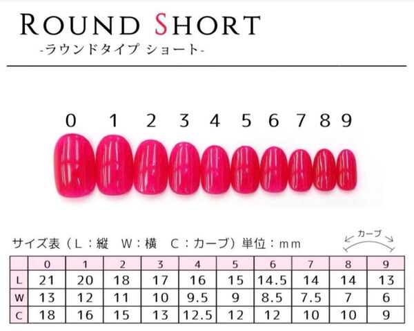 ネイルチップ見本とデザイン