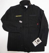 【送料無料】ミリタリーブランド ROTHCO ロスコ VINTAGE M-65 FIELD JACKET ヴィンテージ加工フィールドジャケット JKT ブラック黒 XS 新品_画像1