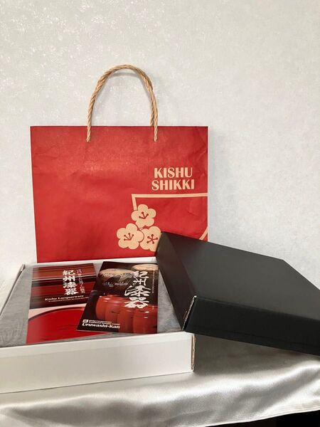 紀州漆器 屏風時計 日の出鶴 英語版の説明書付き