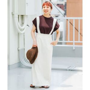 アイテムズアーバンリサーチ2WAYペンシルジャンパースカート リネン サロペット フリーサイズ