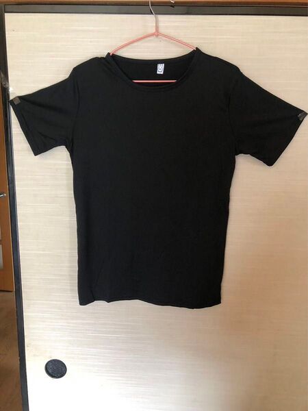 Tシャツ 半袖 無地 黒 ブラック 半袖シャツ レディース クールネック ルームウェア