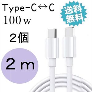 タイプc 充電ケーブル iPhone15対応 100W 急速充電 2m 2個