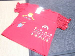 ♪1478　120㎝　新品　半袖Tシャツ　赤