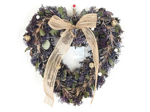 Saika リース Ribbon Wreath-Heart Violet Leaf CXO-R22M 送料無料!!