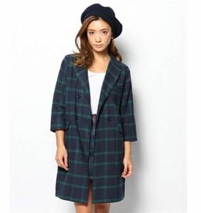  бесплатная доставка * SLY Sly PLAIN PLAID LONG JK проверка длинный жакет 