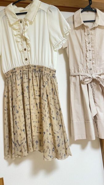 半袖ワンピース レース付きワンピース 2点セット axes fem me(9ARサイズ)とRecHerie(Mサイズ)