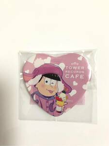 601 おそ松さん タワレコカフェ 限定 特典 スペシャル缶バッジ トド松 ハート型 タワーレコードカフェ TOWER RECORDS CAFE -Kawaii Cafe-