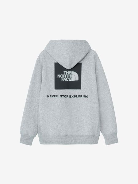 新品 2024年秋冬新作 THE NORTH FACE (ザノースフェイス) Lサイズ バックスクエアロゴフーディ (Z2) ミックスグレー2 NT62348 パーカー