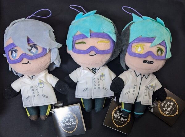 ツイステッドワンダーランド アズール ジェイド フロイド オクタヴィネル EXぬいぐるみ 実験着 ツイステ