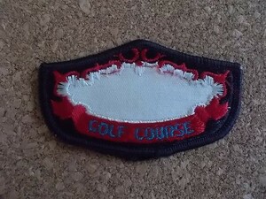 80s golfゴルフ コース ビンテージ刺繍ワッペン /ネーム シャツUSアメリカUSAカントリークラブGOLFパッチ帽子エンブレム紋章