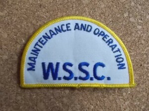 80s80s W.S.S.C. 水道業者 企業 メンテナンス刺繍ワッペン/アメリカUSAビンテージ70sアメカジ 建設ワーク作業着シャツ