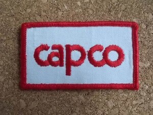 【中古】80s CAPCO カプコ刺繍ワッペン/ネーム名前アメリカUSAビンテージ70sアメカジ 刺繍ワッペン企業ワークシャツ