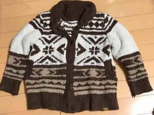 Roxy Ika Fumoko Cautin Cardigan 120см. Детский младший узоры топов коричневый падение / зима мужчина и женщины