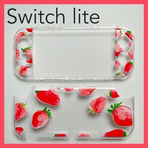 【新品未使用】可愛いイチゴ Switch Lite スイッチライト クリア カバー 苺 かわいい