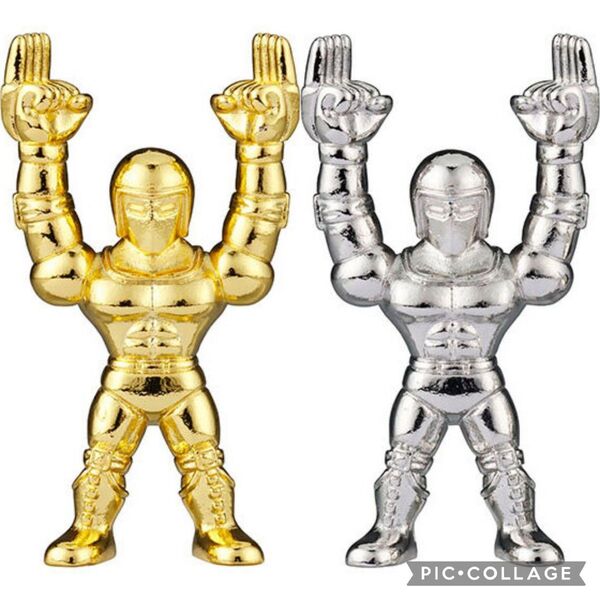 【2種セット】 キン肉マン ダイキャスト キンケシ 8 ウォーズマン 金メッキver. 銀メッキver. ゴールド シルバー