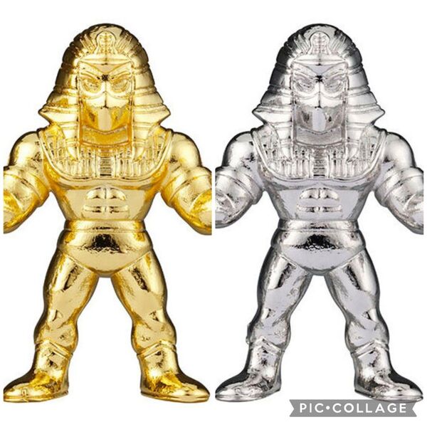 【2種セット】 キン肉マン ダイキャスト キンケシ 8 ミスターカーメン 金メッキver. 銀メッキver. ゴールド シルバー
