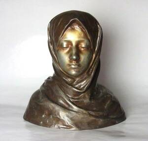 19 century latter term sculpture house Jeanne Jozon work young lady. . image scarf ... young lady image antique France hija-b