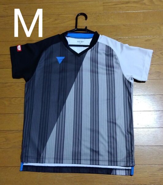 卓球ヴィクタスシャツグレーM○