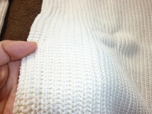 CORISCO コリスコ 畦編み コットン 綿ニット セーター オフホワイト色 Lサイズ_画像3