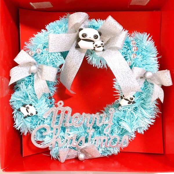 たれぱんだ【San-X】クリスマスリース Xmas Christmas サンエックス ブルー 非売品