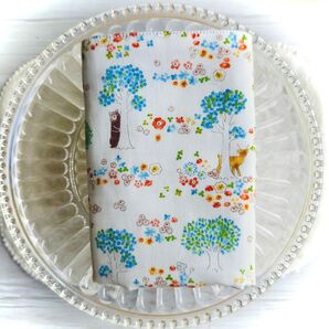 ハンドメイド 大判 ふかふかワッフル ハンカチ