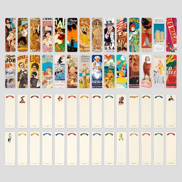 しおり アートブックマーク 28枚入り ミュシャ ポスター 第二次大戦 アンクル・サム