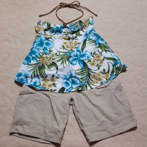  swimsuit 2 point set floral print pants 