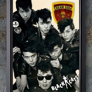 ブラックキャッツ メンバー / 高田誠一【A4サイズ写真ポスターフレーム付き2点セット】クリームソーダ ロカビリー 額装品