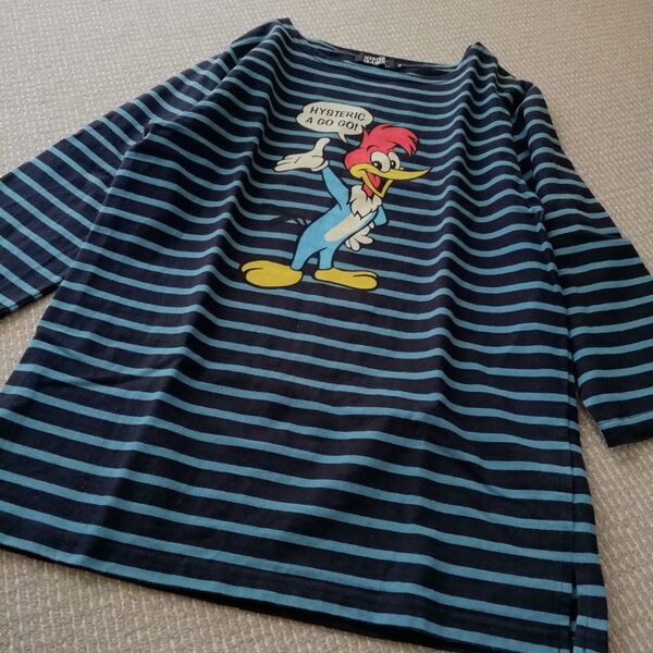ヒステリックグラマー HYSTERIC GLAMOUR ウッドペッカー ボーダー コラボ WOODY WOODPECKER 日本製
