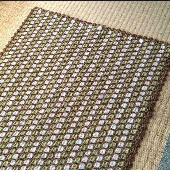 65 ハンドメイド ドット模様のブランケット ショール マルチカバー グリーン