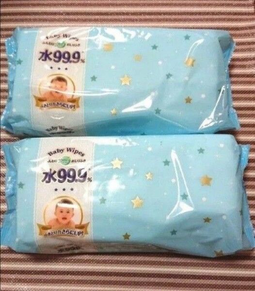 赤ちゃんお尻拭き、ベビーワイプ 水99.9% ふんわりプラス 大判 おしりふき 70枚 × 2 コストコ ベビー おしりふき