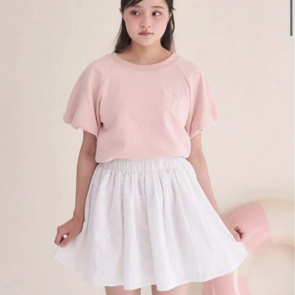 muguet cotton ribbon mini skirt