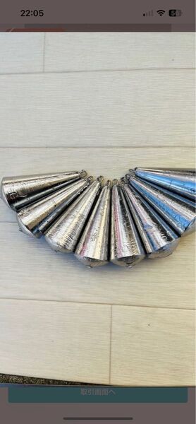 手作りつり鐘オモリ60号8個 新品
