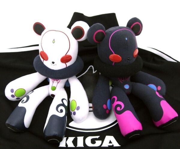輪るピングドラム テディドラム ぬいぐるみ 白 黒 2体セット