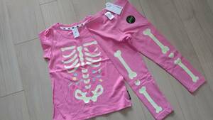 * new goods 2 point set *. light shines Halloween T-shirt leggings ....3 -years old 4 -years old 95cm 100cm fancy dress Halo we n costume pyjamas 