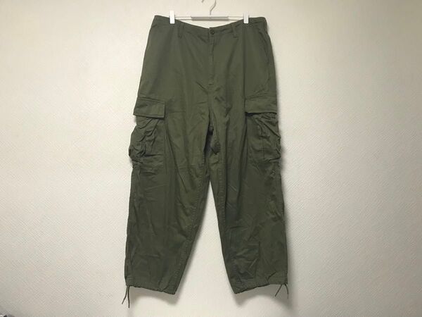美品本物ベイフローBAYFLOWコットンデカビッグカーゴパンツサーフアメカジミリタリーゴルフビジネススーツメンズLカーキ4